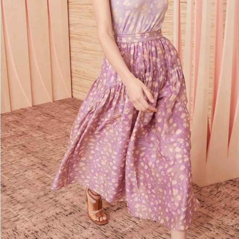 Ulla Johnson Gia Skirt - Lavender Handprint Dot NWT